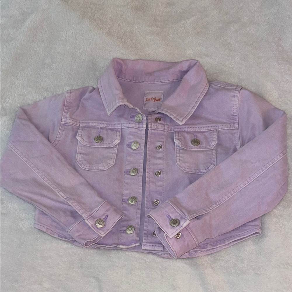Kids Purple Denim Jacket